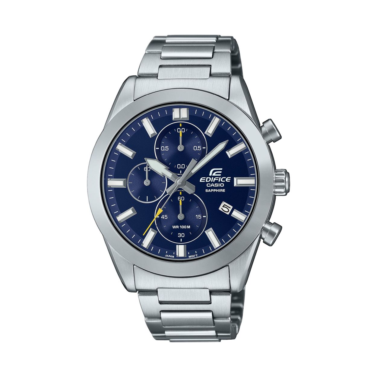 Dit Casio Edifice horloge heeft referentienummer EFB-710D-2AVUEF.

Maak een gewaag maar verfijnd statement met de premium uitstraling van deze luxe en sportieve EDIFICE-chronograaf. De stevige metalen band, gemaakt met H-vormige verbindingen, zorgt voor een nog comfortabelere pasvorm om je pols. Daarnaast beschermt het krasbestendige saffierglas het uurwerk, zodat je je nergens zorgen om hoeft te maken.