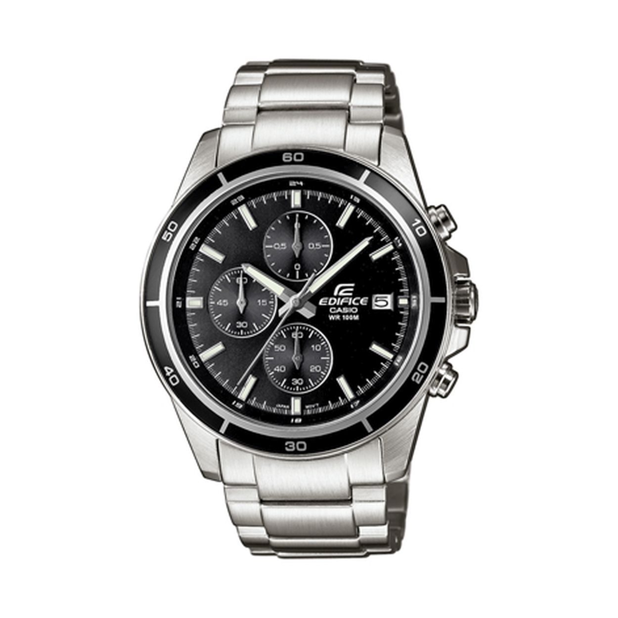 De Casio EFT-526D-1AVUEF horloge is een stijlvolle polshorloge met een mineraalglas en roestvrijstalen kast en band. Het analoge uurwerk heeft een datumfunctie en is waterdicht tot 10 ATM. Beste draagwijze: casual of zakelijk, dankzij de zilverkleurige roestvrijstalen band. Gewicht: 149g, kastgrootte: 43.8mm, bandbreedte: 22mm. Niet anti-allergeen.
