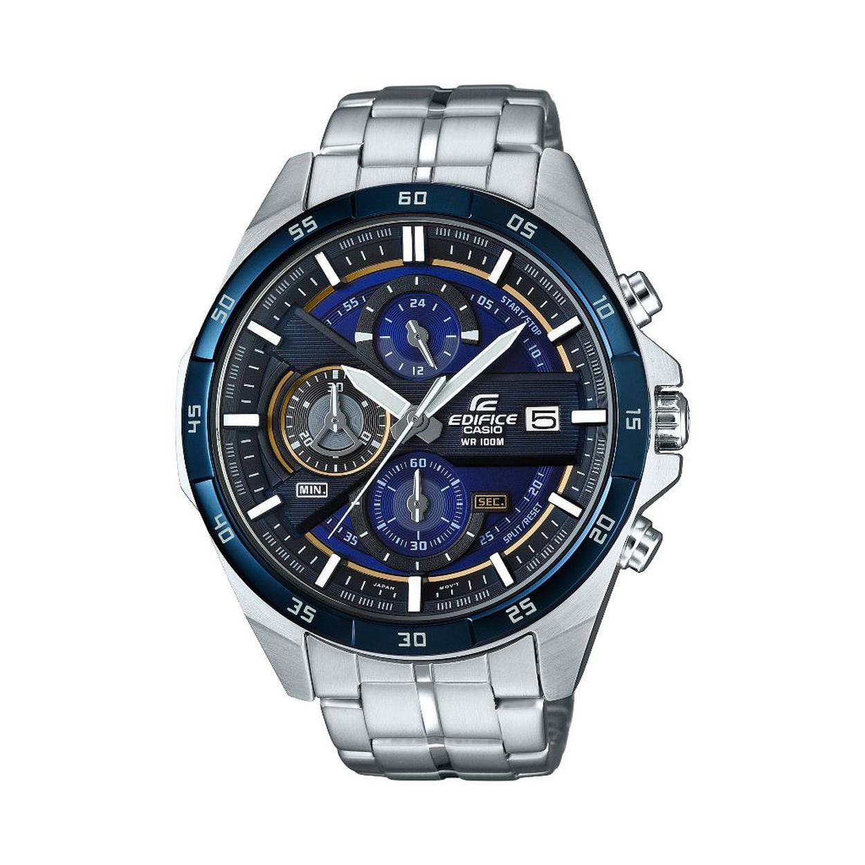 Dit horloge van Casio komt uit de collectie: EDIFICE Classic. Dit horloge heeft de volgende functies: Datumweergave, Stopwatchfunctie - 1/1 sec. - 30 min.