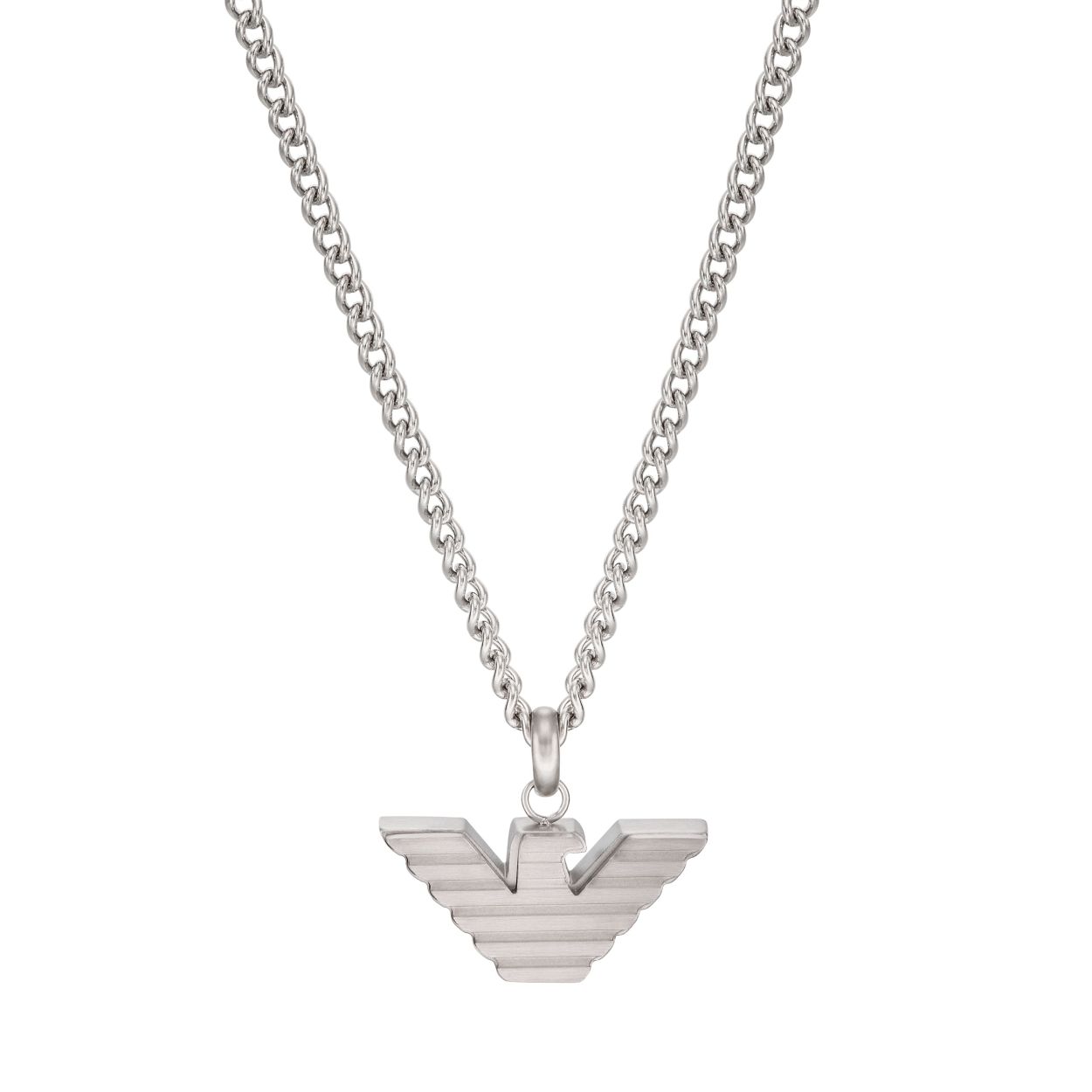 Deze Emporio Armani hangerketting is gemaakt van roestvrij staal en heeft een karabijnsluiting.
Lengte: 525 mm, Breedte: 24 mm