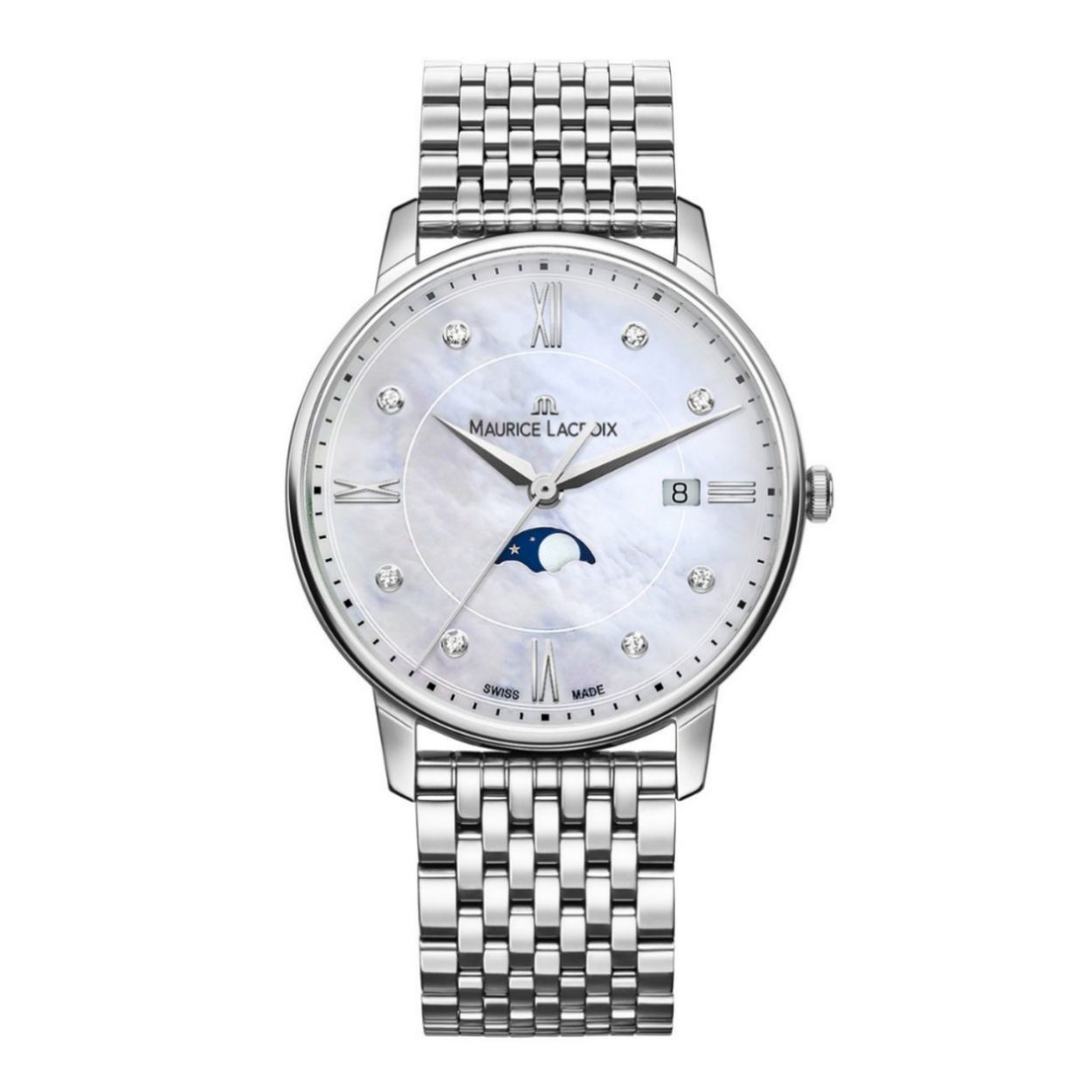 Maurice Lacroix horloge EL1096-SS002-170-1 heren diamant saffierglas 5 ATM