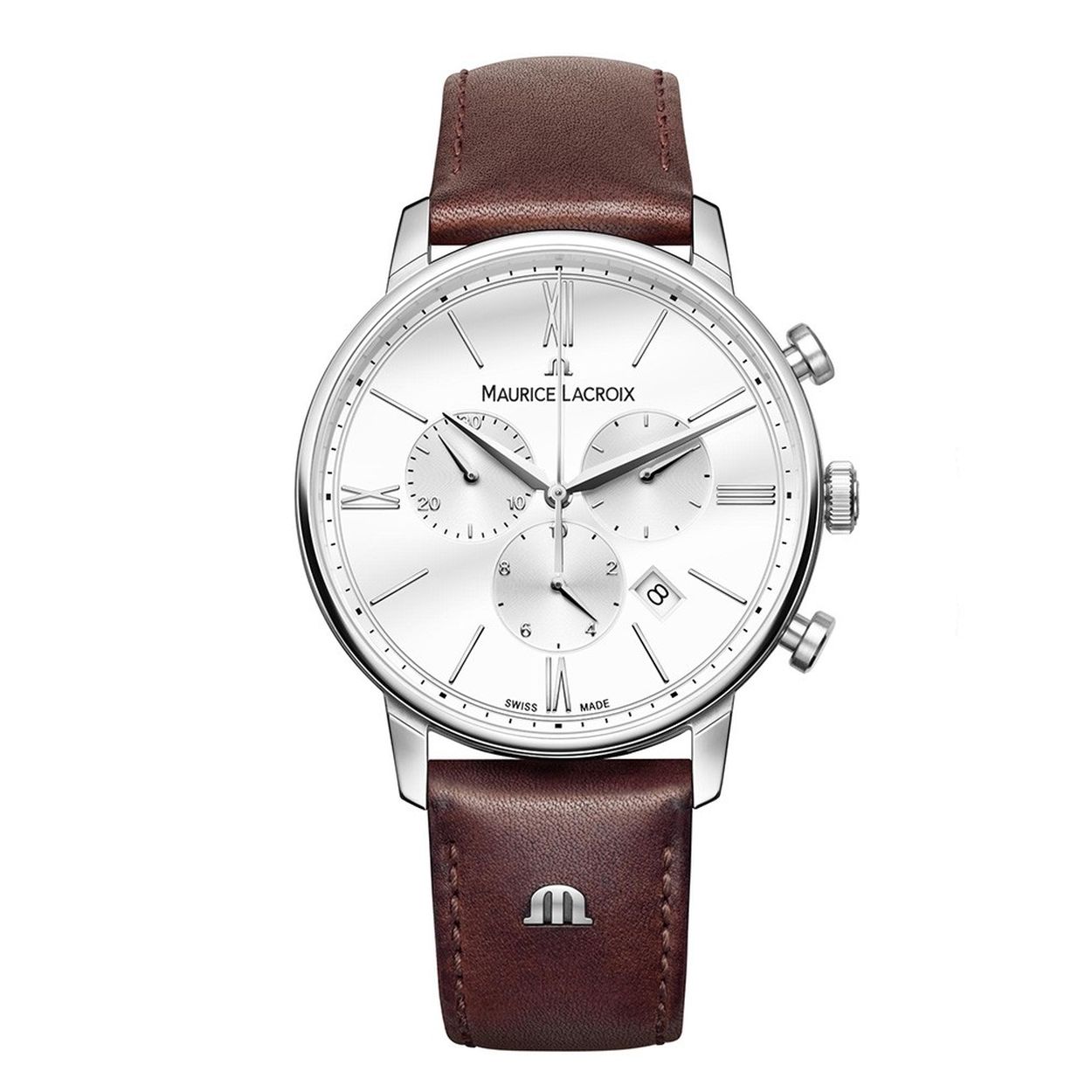 t: heren
Model: EL1098-SS001-112-1

Voordelen
- band echt leer bruin
- chronograaf/stopwatch
- mili seconde wijzer (onderdeel chronograaf)
- wijzerplaat zilver met zilvere streepjes
- glas is zeer krasvast
- spat waterdicht: handenwassen, regen
- quartz
- maat kast 40mm (breedte) 8mm (dikte)




