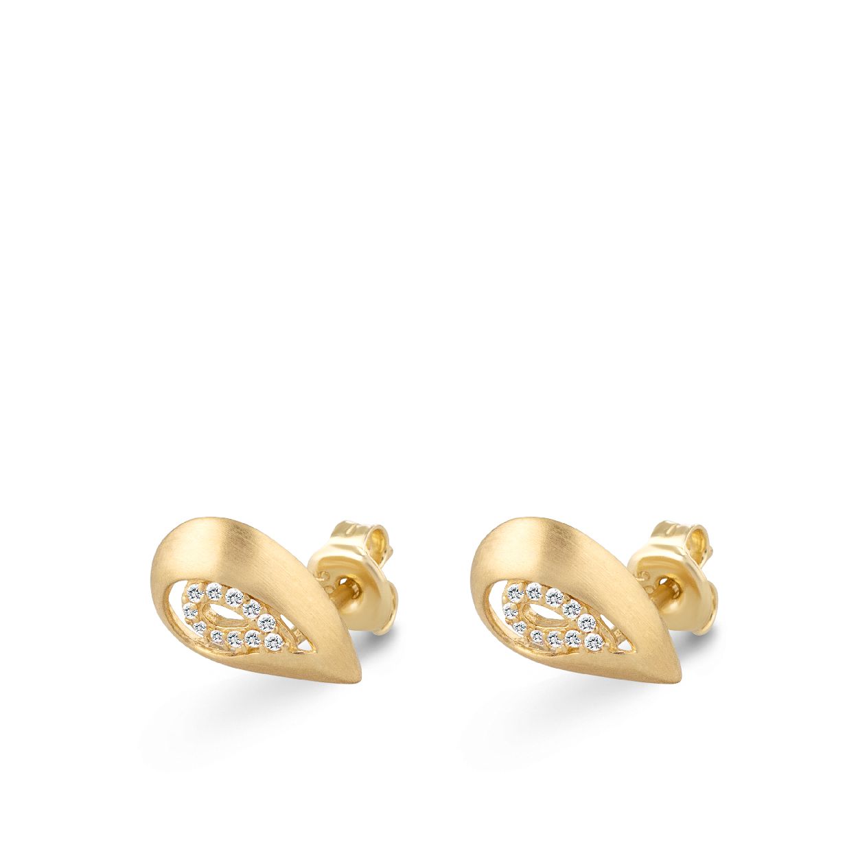 Dit zijn creolen van het merk Swing Jewels. De kleur van het sieraad is geelgoud. Dit sieraad bevat de edelsteen: zirconia. De kleur van deze edelsteen is: wit.