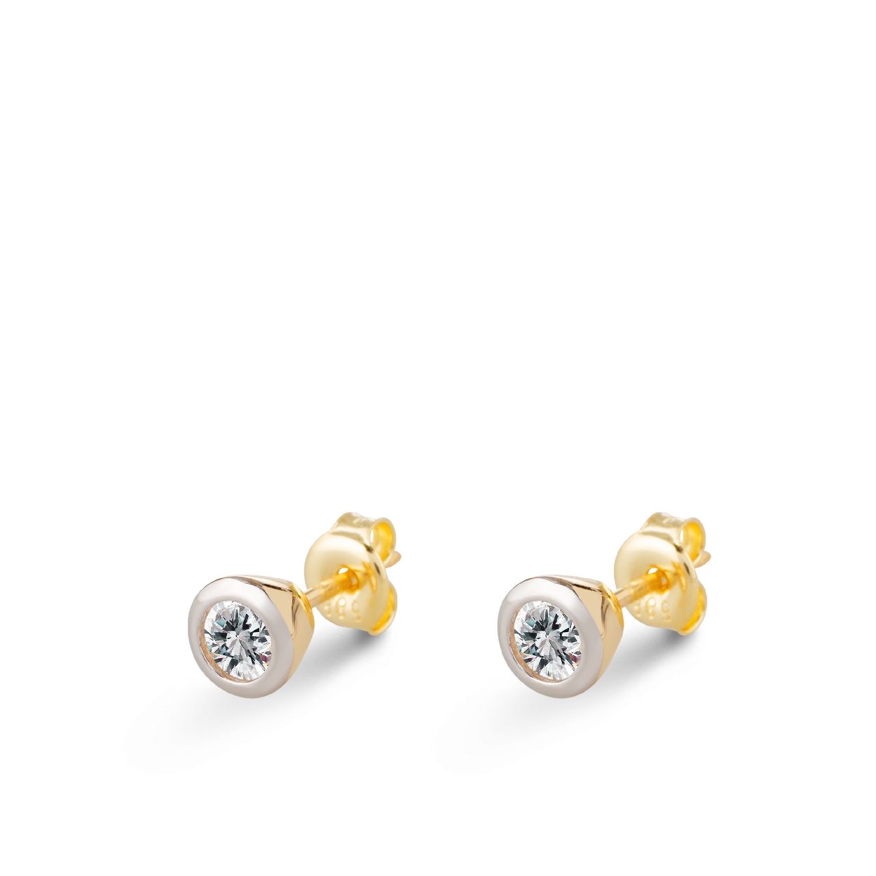 Dit zijn creolen van het merk Swing Jewels. De kleur van het sieraad is wit en geelgoud. Dit sieraad bevat de edelsteen: zirconia. De kleur van deze edelsteen is: wit.