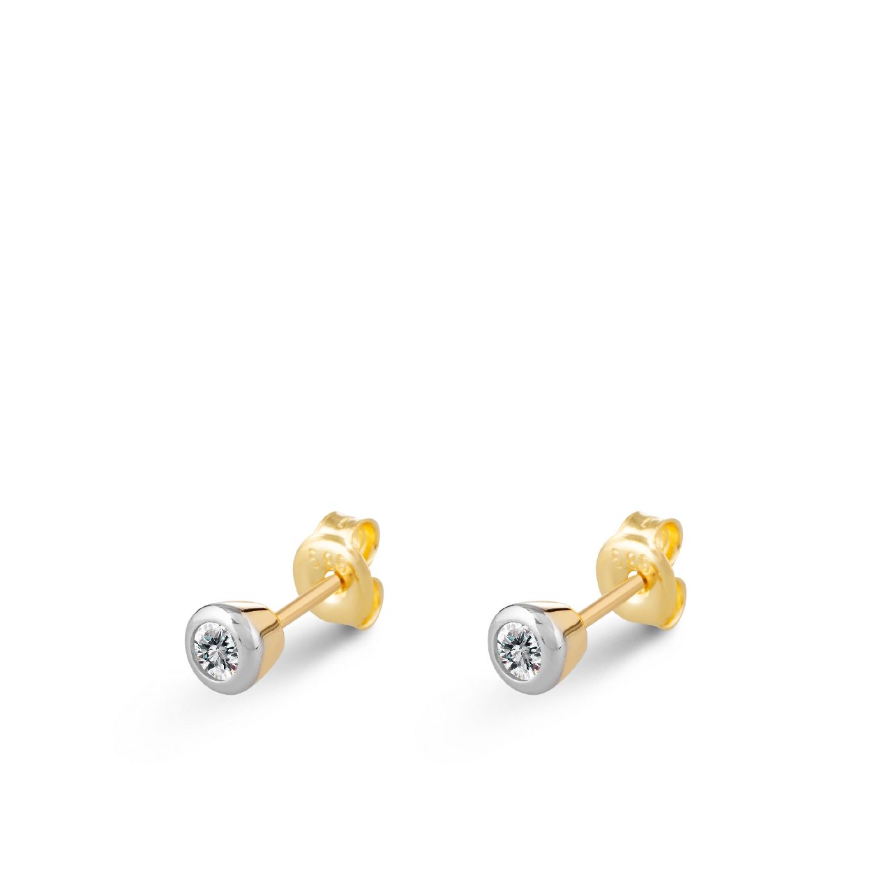 Dit zijn creolen van het merk Swing Jewels. De kleur van het sieraad is wit en geelgoud. Dit sieraad bevat de edelsteen: zirconia. De kleur van deze edelsteen is: wit.