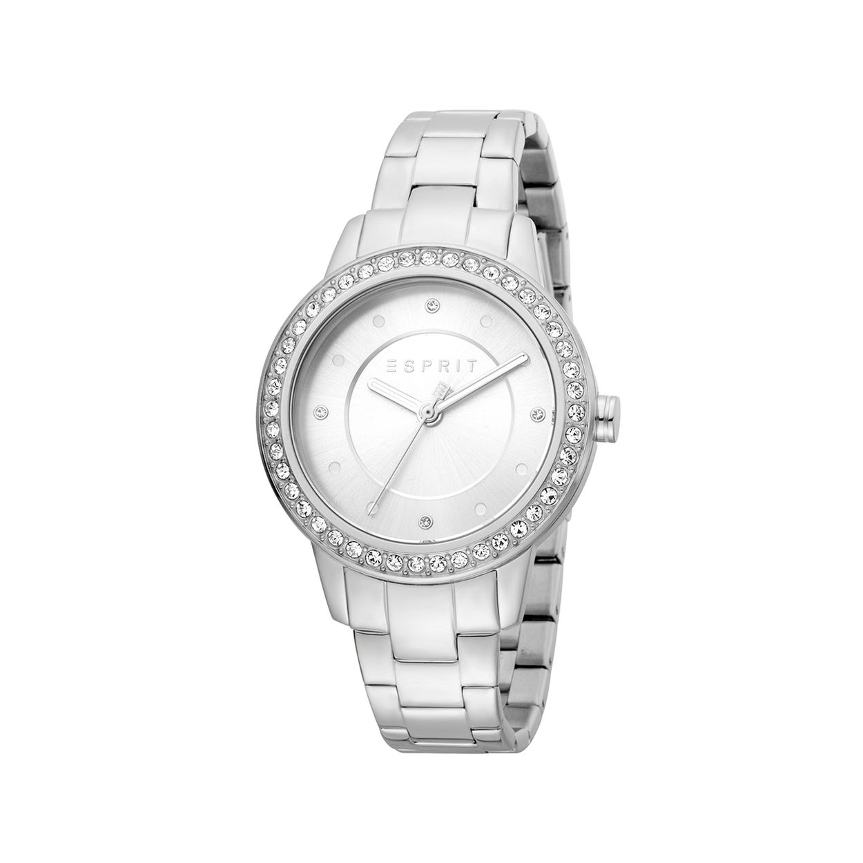 Esprit ES1L163M0065 Harmony
Dit dameshorloge uit de Harmony serie van Esprit heeft mineraalglas, een zilverkleurige wijzerplaat met steentjes en een zilverkleurige stalen horlogekast met een kastdiameter van 36 mm. De zilverkleurige band van het horloge is van staal en kan op maat worden gemaakt door er schakels uit te halen met een horlogeband inkortset. 

HET MERK
Esprit is ��n van de meest succesvolle en innovatieve lifestyle brands ter wereld. Het is een merk met charme, natuurlijke uitstraling en Intu�tie voor trends.
Binnen het motto van het merk �Quality first� bieden ze elegante nieuwe stijlen aan met een casual touch die geschikt zijn voor iedere dag. De ruime collectie horloges en sieraden voor zowel dames als heren zijn draagbaar op iedere gelegenheid en gericht op de trends van nu. Esprit blijft continue verrassen met dat beetje extra charismatische Joie de vivre.

SPECIFICATIES
- Mineraalglas
- Ronde kastvorm, 36 mm
- Zilverkleurige stalen horlogekast bezet met stenen
- Zilverkleurige wijzerplaat met steentjes
- Zilverkleurige stalen horlogeband 
- 5 ATM

INKORTEN BAND
De band van het horloge kan op maat worden gemaakt door er schakels uit te halen met een horlogeband inkortset.