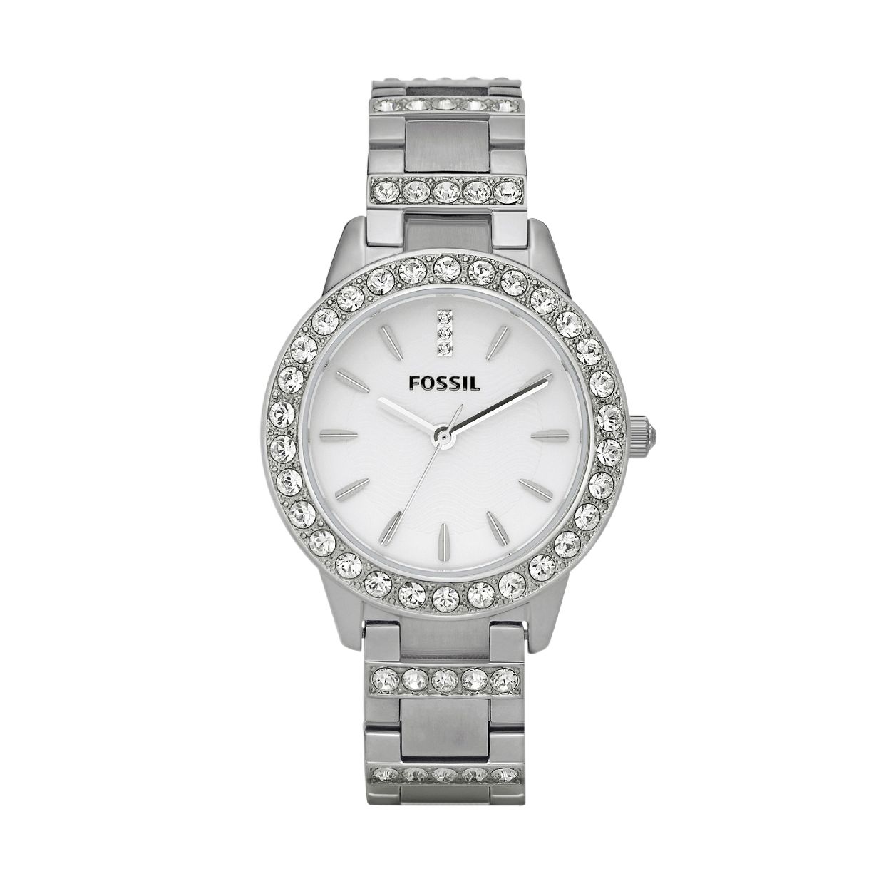 Dit dameshorloge is van het merk Fossil. Het is een  horloge met een band gemaakt van edelstaal. De diameter van de kast is 34 mm.
De verdere specificaties van het horloge zijn als volgt:
Bandbreedte (mm): 14
Kastmateriaal: edelstaal
Techniek: quartz