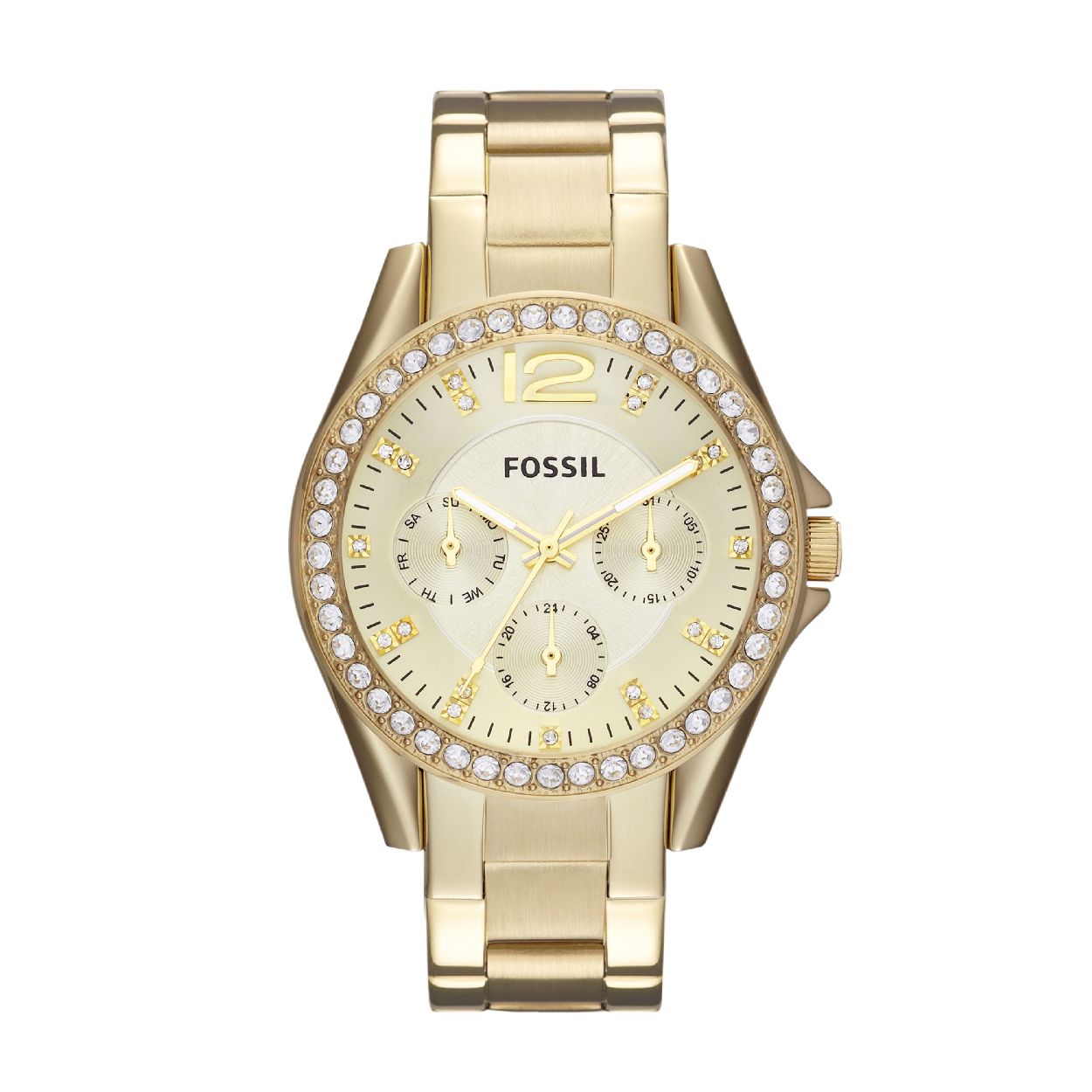 Dit dameshorloge is van het merk Fossil. Het is een chrono horloge met een band gemaakt van edelstaal. De diameter van de kast is 38 mm.
De verdere specificaties van het horloge zijn als volgt:
Bandbreedte (mm): 18
Kastmateriaal: edelstaal
Techniek: quartz