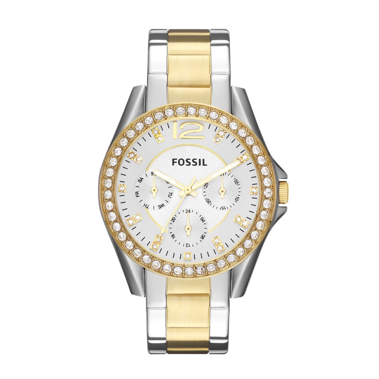 Dit dameshorloge is van het merk Fossil. Het is een chrono horloge met een band gemaakt van edelstaal. De diameter van de kast is 38 mm.
De verdere specificaties van het horloge zijn als volgt:
Bandbreedte (mm): 18
Kastmateriaal: edelstaal
Techniek: quartz