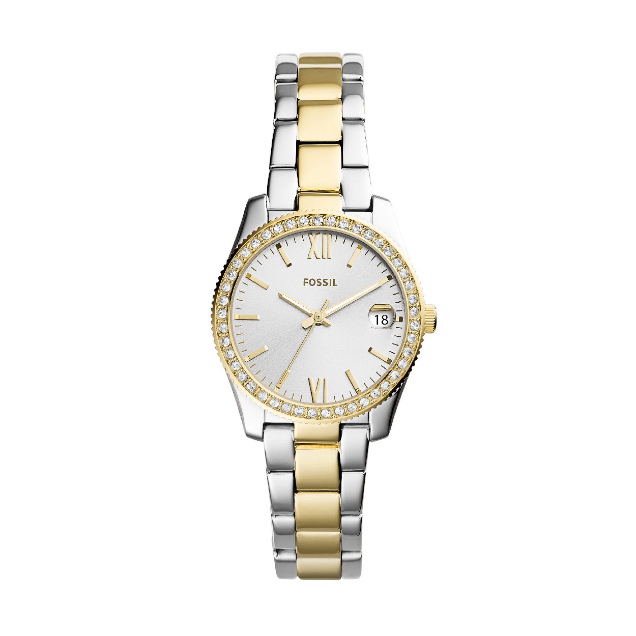 Dit dameshorloge is van het merk Fossil. Het is een  horloge met een band gemaakt van edelstaal. De diameter van de kast is 32 mm.
De verdere specificaties van het horloge zijn als volgt:
Bandbreedte (mm): 16
Kastmateriaal: edelstaal
Techniek: quartz