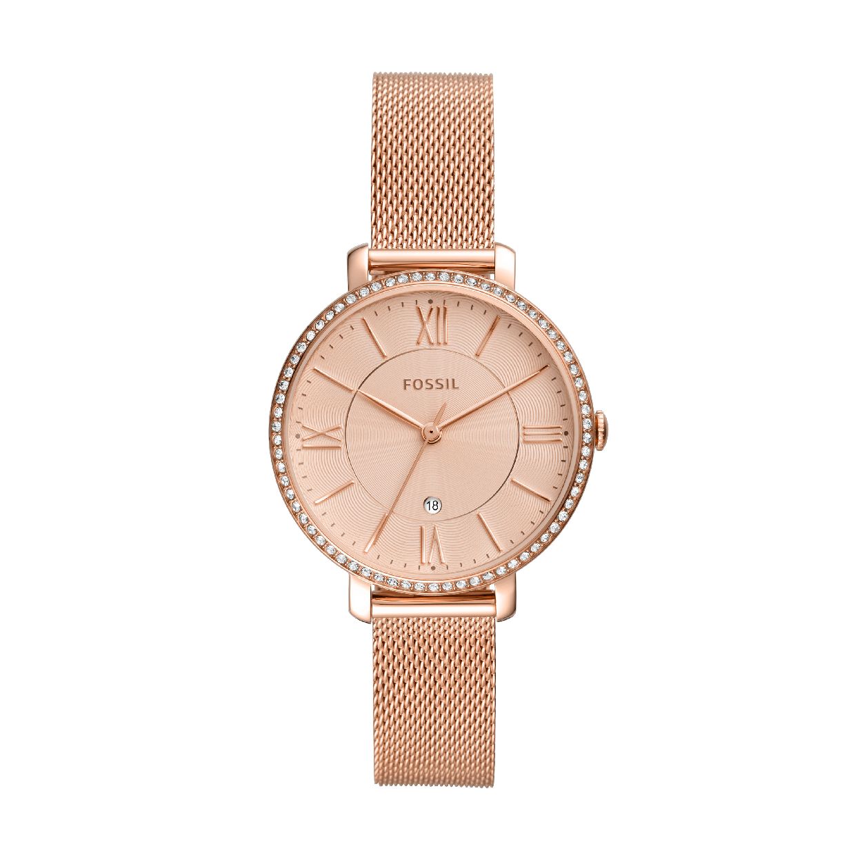 Dit dameshorloge is van het merk Fossil. Het is een  horloge met een band gemaakt van edelstaal. De diameter van de kast is 36 mm.
De verdere specificaties van het horloge zijn als volgt:
Bandbreedte (mm): 14
Kastmateriaal: edelstaal
Techniek: quartz