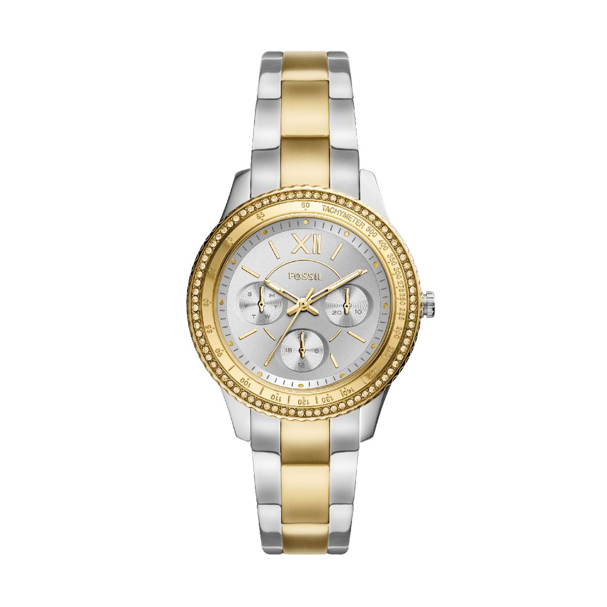 Dit dameshorloge is van het merk Fossil. Het is een multi horloge met een band gemaakt van edelstaal. De diameter van de kast is 37 mm.
De verdere specificaties van het horloge zijn als volgt:
Bandbreedte (mm): 18
Kastmateriaal: edelstaal
Techniek: quartz