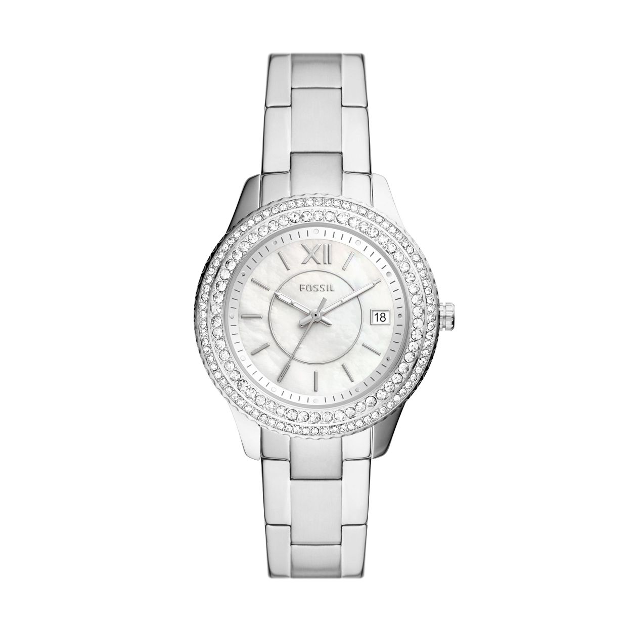 Dit Dameshorloge is van het merk FOSSIL uit de collectie stella. Het is een analoog horloge gemaakt van edelstaal. De diameter van de kast is 37 mm.
De verdere specificaties van het horloge zijn als volgt:
Bandbreedte (mm): 18mm
Kastmateriaal: edelstaal
Techniek: quartz