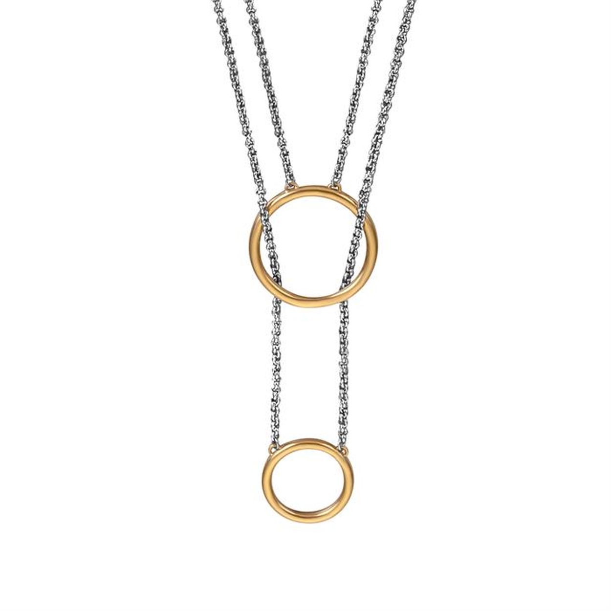 Stalen collier bicolour