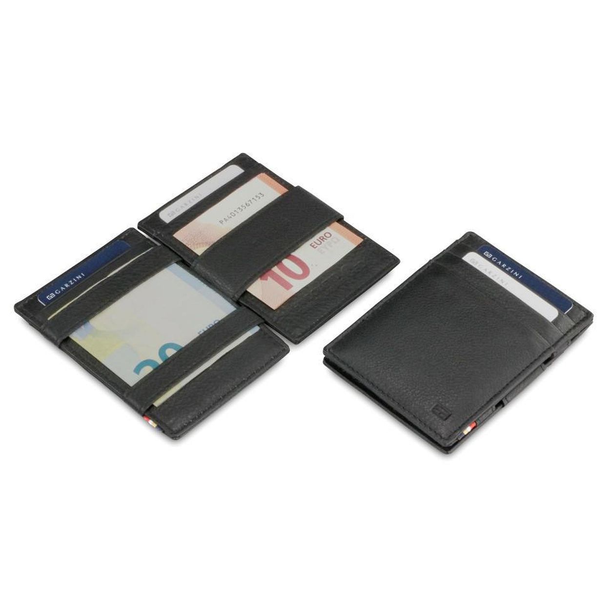 Stores up to 10 cards in anti-slip card slots
RFID protection
Stores banknotes, receipts and business cards
Suitable for all international banknotes
Unique Magic Wallet system
Compact: 10.8cm x 7.5cm x 1cm
Handcrafted top grain leather wallet
Comes in luxurious packaging
Backed by our 2 years warranty

OUR LEATHERS
Our products are handcrafted and made from premium leathers. The leathers are coated with a custom mat or brilliant finish which makes them delightful to hold and use.