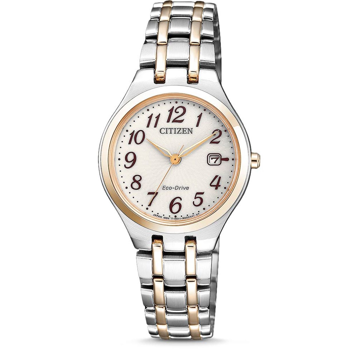 Algemeen
Geslacht: dames
Model: EW2486-87A

Voordelen
- zonne-energie
- band edelstaal zilver/rose goud (bicolor)
- wijzerplaat wit met zwarte cijfers (arabisch)
- compacte sluiting met extra draagcomfort
- datum
- duidelijke tijdsweergave
- spat waterdicht: handenwassen, regen
- maat kast 27,6mm (breedte) 7,5mm (dikte)




