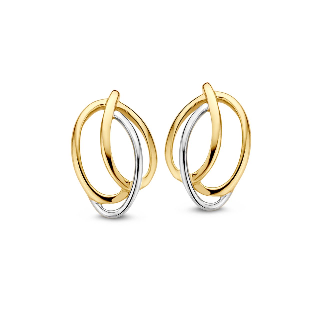 14krt Bicolor Goud Oorstekers OB406908