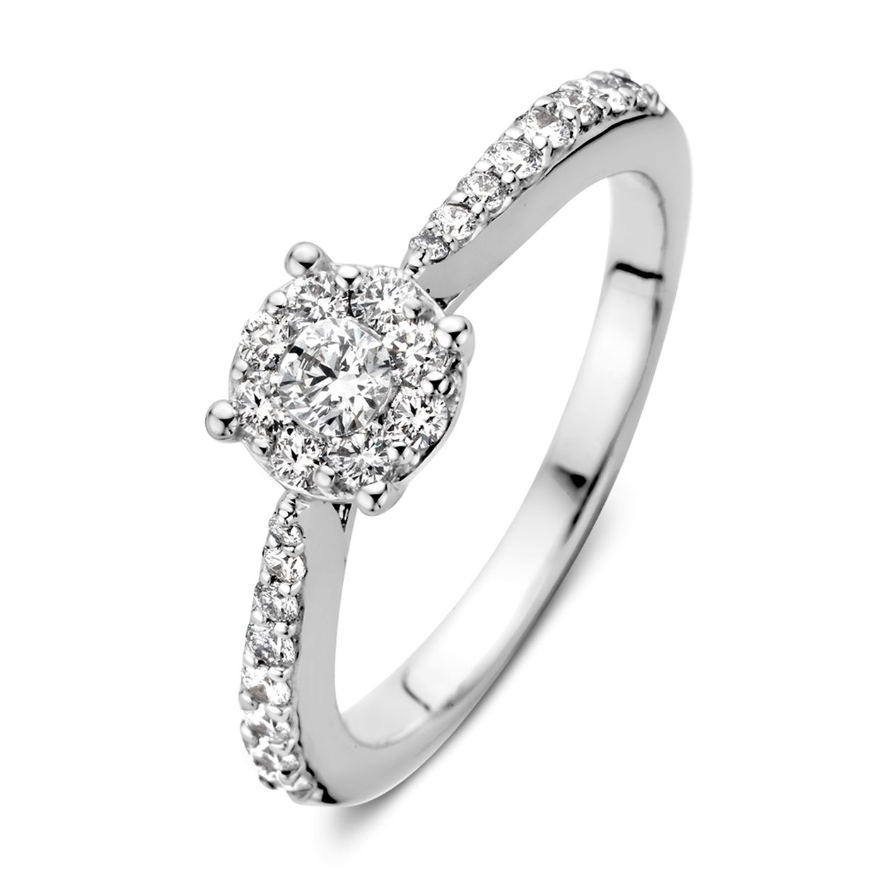 Excellent Jewelry. 14kt Witgoud