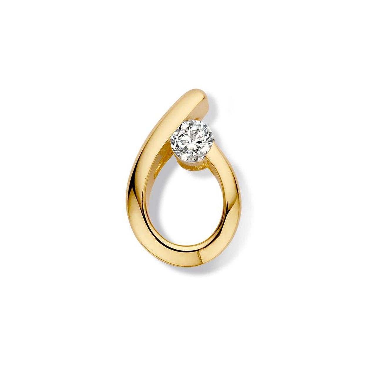 Geelgouden hanger met zikronia.�