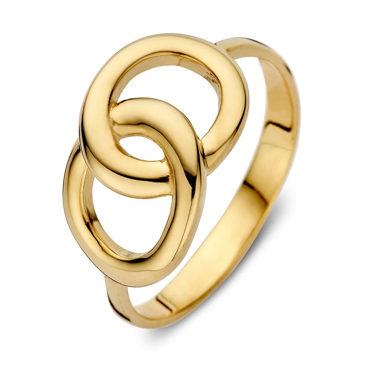 14krt Geelgoud Excellent Jewelry Ring Verbonden Schakels RC107590