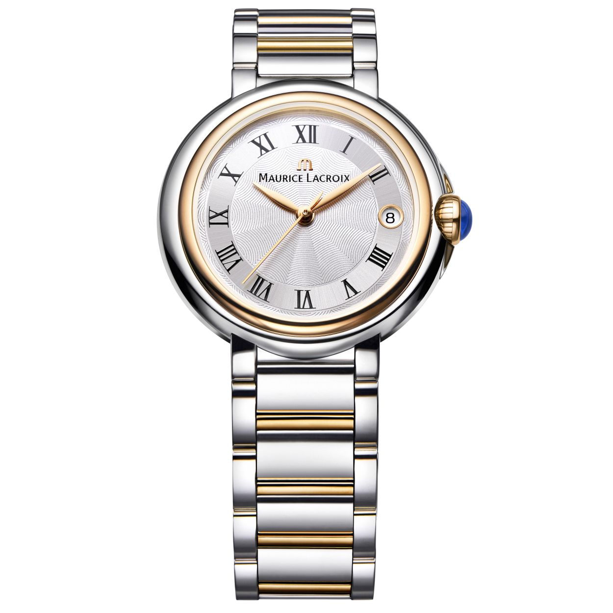 Algemeen
Geslacht: dames
Model: FA1004-PVP13-110-1

Voordelen
- band edelstaal zilver/goud (bicolor)
- wijzerplaat zilver met zwarte romeinse cijfers
- glas is zeer krasvast
- handige onzichtbare klep sluiting
- luxueuze uitstraling door romeinse cijfers
- datum
- spat waterdicht: handenwassen, regen
- quartz
- maat kast 32mm (breedte) 9mm (dikte)



