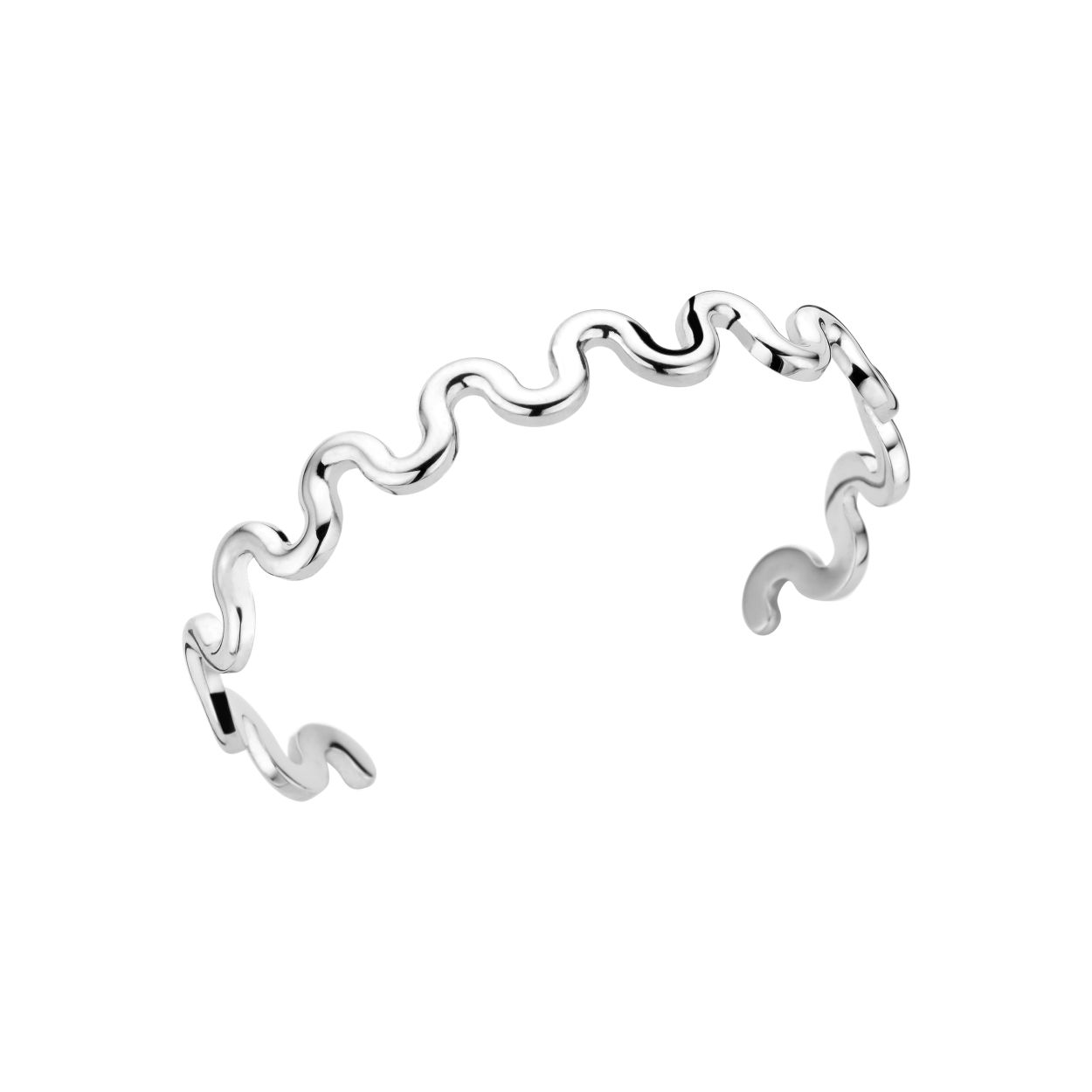 Melano Friends crinkle armband - zilverkleurig - dames - maat small