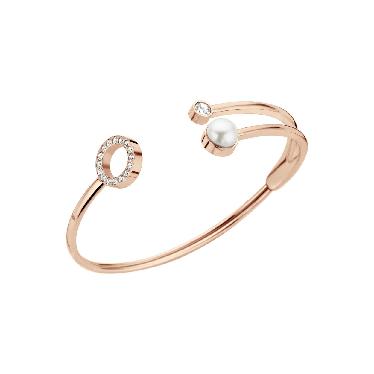 Melano friends trio cz armband - rosekleurig - dames - maat medium
