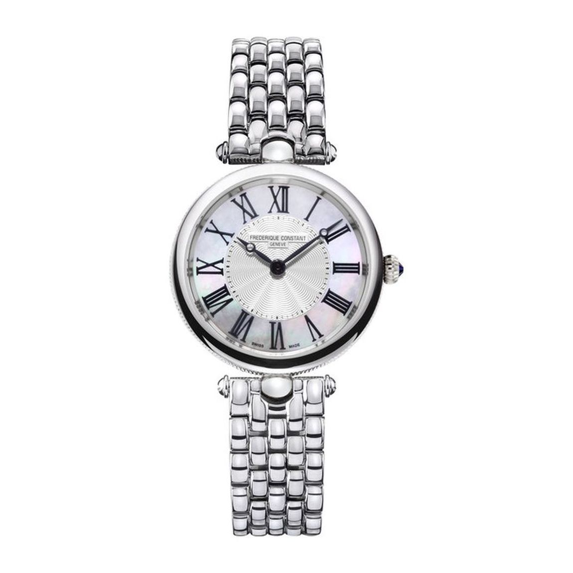 DIT IS EEN HORLOGE VAN FREDERIQUE CONSTANT UIT DE COLLECTIE CLASSICS. DE AANDRIJVING IS QUARTZ. HET HORLOGE HEEFT DE VOLGENDE KENMERKEN: UREN, MINUTEN.