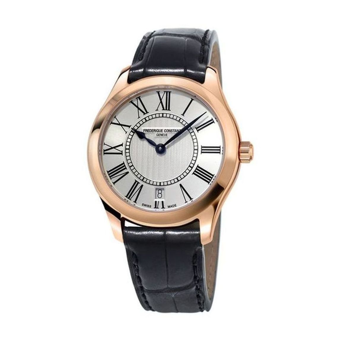 DIT IS EEN HORLOGE VAN FREDERIQUE CONSTANT UIT DE COLLECTIE CLASSICS. DE AANDRIJVING IS QUARTZ. HET HORLOGE HEEFT DE VOLGENDE KENMERKEN: UREN, MINUTEN, DATUM.