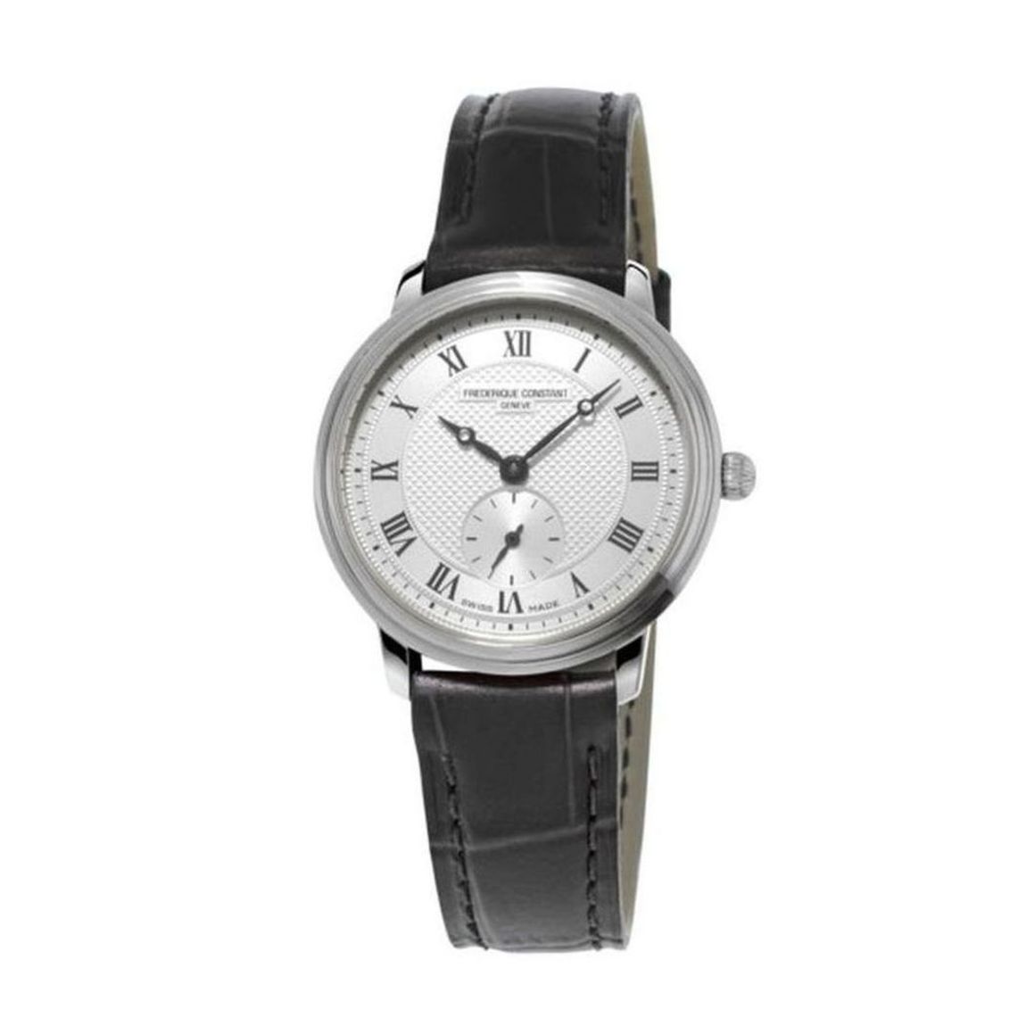 DIT IS EEN HORLOGE VAN FREDERIQUE CONSTANT UIT DE COLLECTIE SLIMLINE. DE AANDRIJVING IS QUARTZ. HET HORLOGE HEEFT DE VOLGENDE KENMERKEN: UREN MINUTEN, SECONDE.