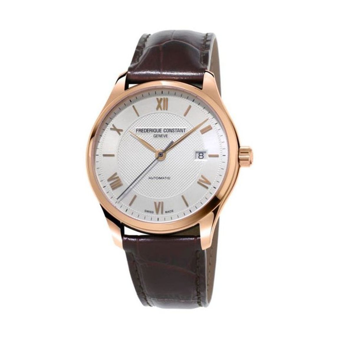 DIT IS EEN HORLOGE VAN FREDERIQUE CONSTANT UIT DE COLLECTIE CLASSICS. DE AANDRIJVING IS AUTOMATISCH. HET HORLOGE HEEFT DE VOLGENDE KENMERKEN: UREN, MINUTEN, SECONDE, DATUM.