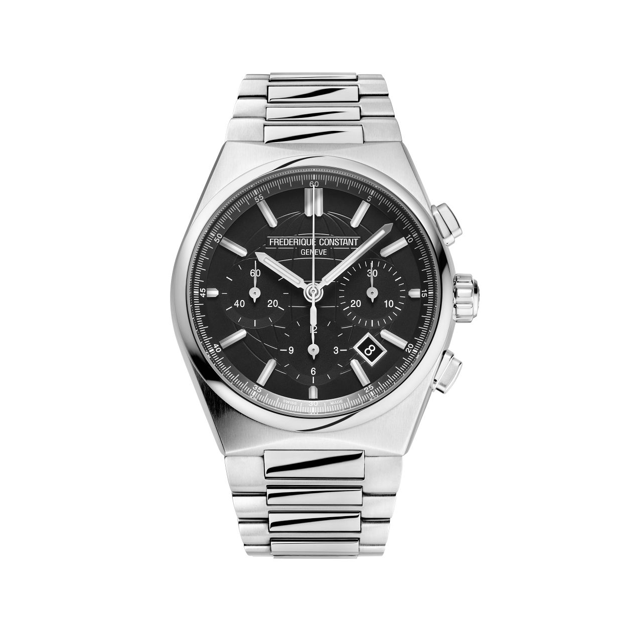 HIGHLIFE
CHRONOGRAPH AUTOMATIC
FC-391B4NH6B
Emblematic complication of watchmaking, the Highlife Automatic Chronograph is equipped with the FC-391 movement, offering a 60-hour power reserve.