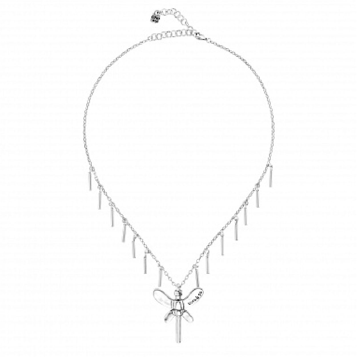 Deze collier is van het merk UNO de 50. Het is een damessieraad gemaakt van metaal. De collier is zilver van kleur. De maat van het sieraad is 16.5.