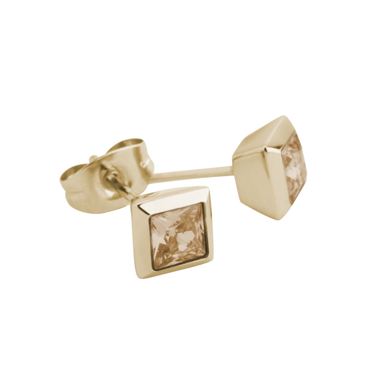 Melano friends liza oorbellen - goudkleurig - dames - champagne