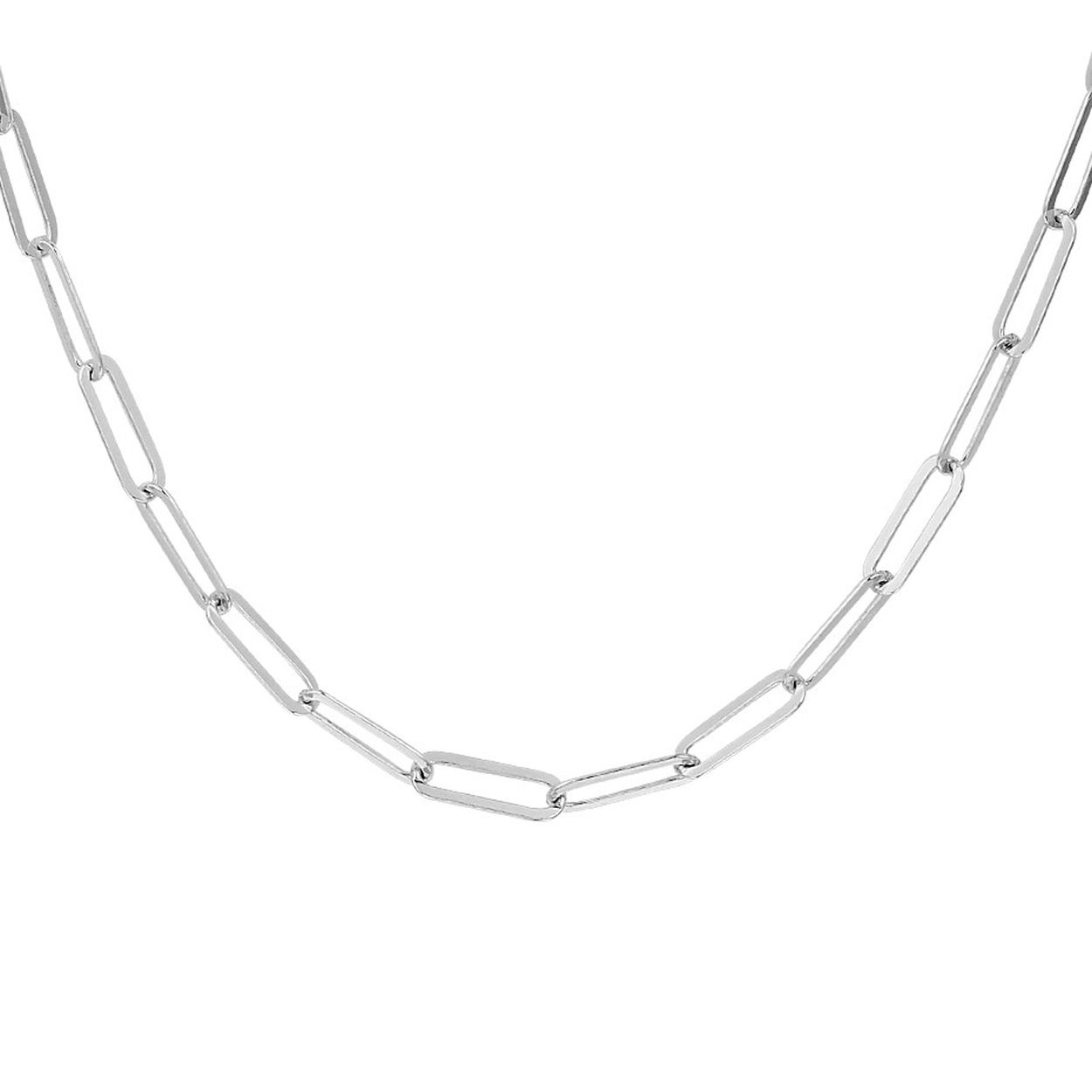 Gerhodineerd 925 zilveren collier uitgevoerd met een stevige karabijn sluiting. Het collier heeft een draaglengte van 41cm met een extensie van 4cm en een schakelbreedte van 3.8mm.