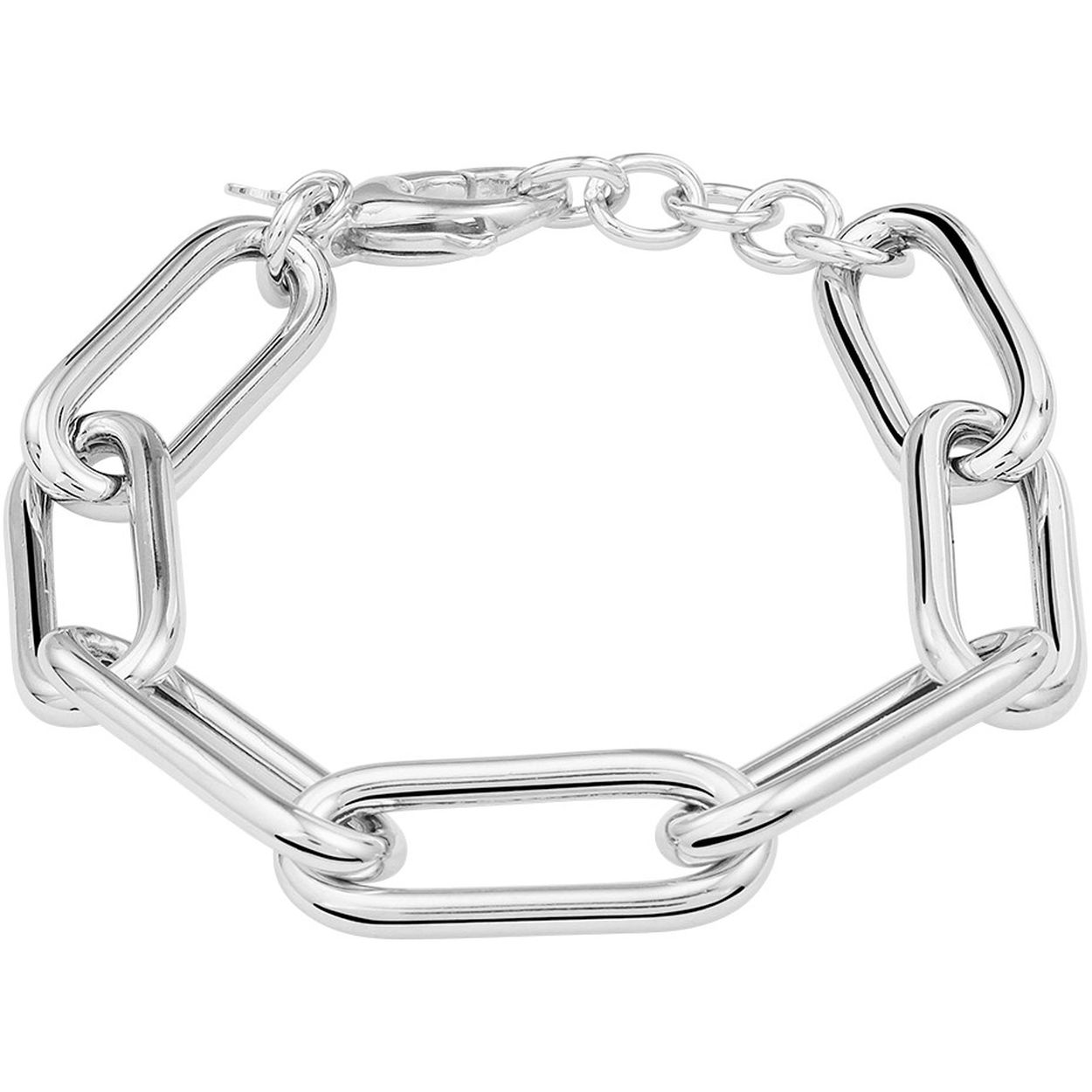 Gerhodineerd 925 zilveren armband met een breedte van 12mm uitgevoerd met een stevige karabijn sluiting. De armband heeft een draaglengte van 18.5cm met een extensie van 2cm.Gerhodineerd zilver is door de rhodiumlaag beter bestand tegen verkleuren en krassen.