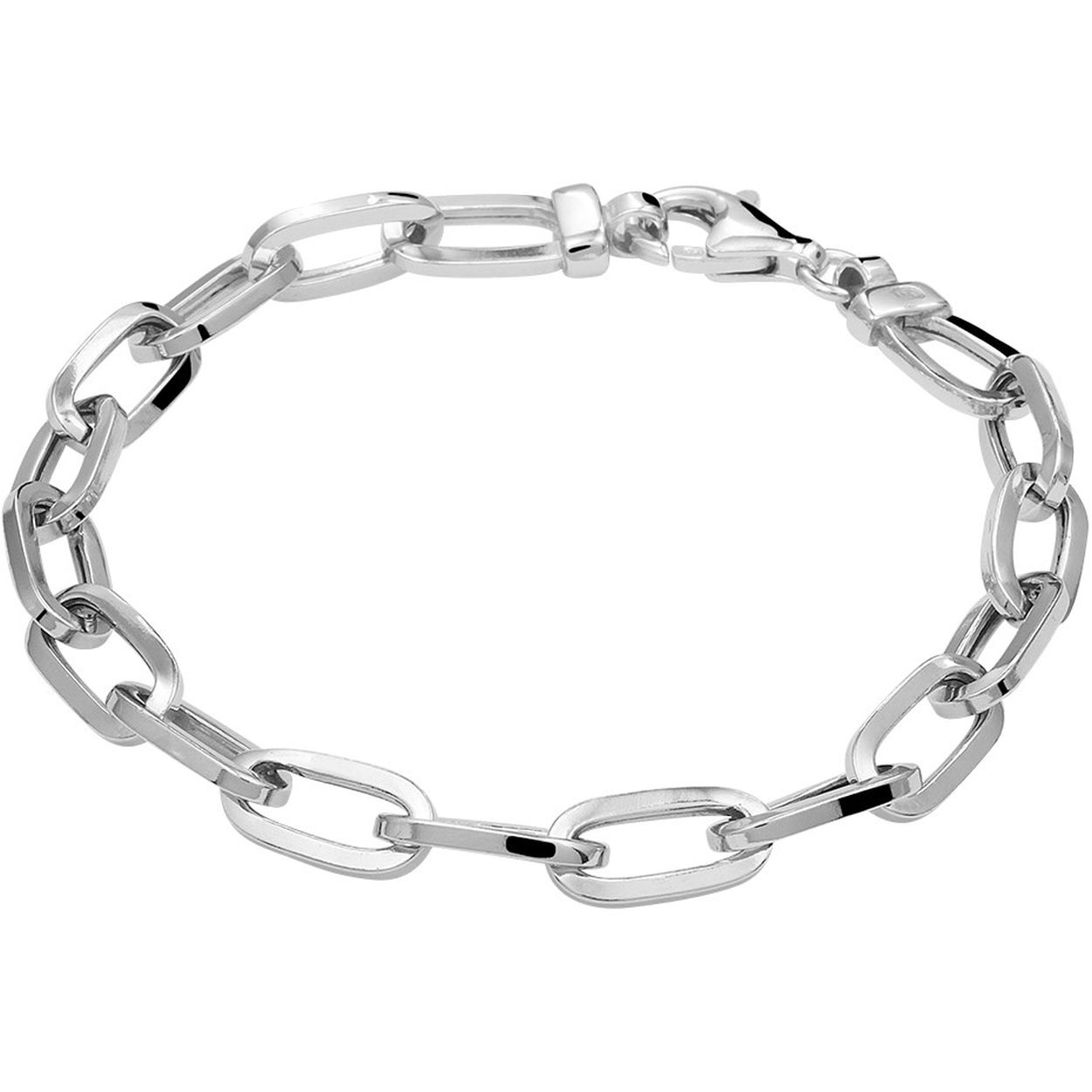 Gerhodineerd 925 zilveren anker armband met een schakelbreedte van 6.5mm. De armband heeft een draaglengte van 19cm en is uitgevoerd met een stevige karabijn sluiting.