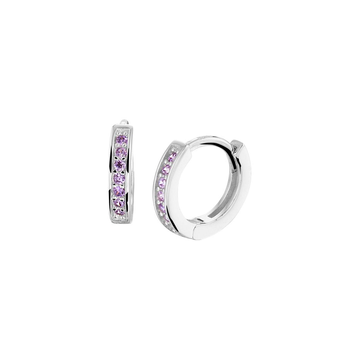 Klapoorringen synth. amethyst