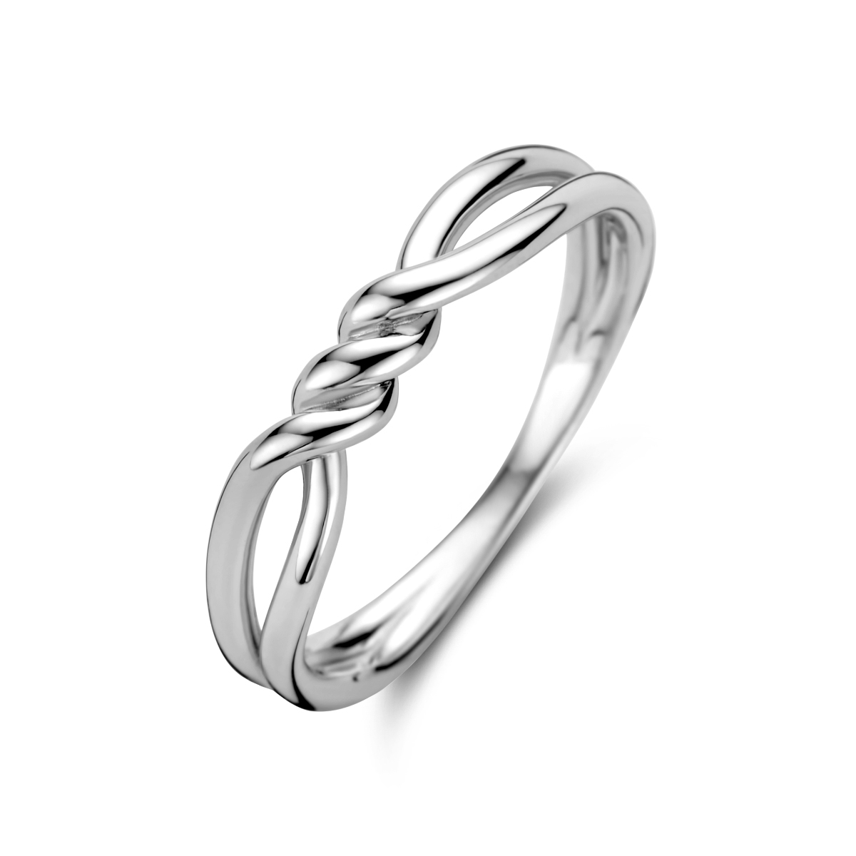Gerhodineerd 925 zilveren ring met een breedte van 4mm. Info: Gerhodineerd zilver is door de rhodiumlaag beter bestand tegen verkleuren en krassen.