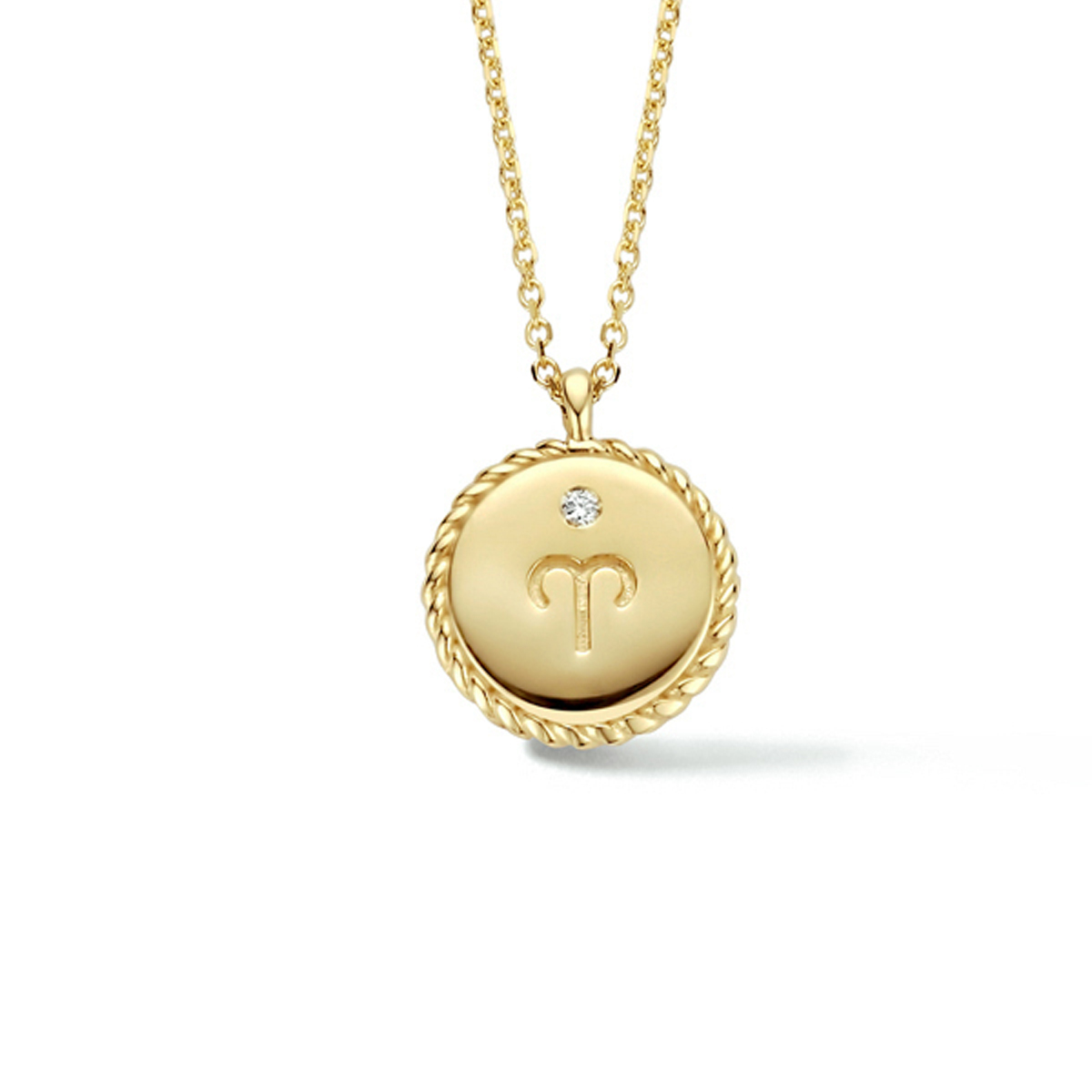 Gouden collier fantasie schorpioen choker briljant 0.01crt g-h si
43-45cm