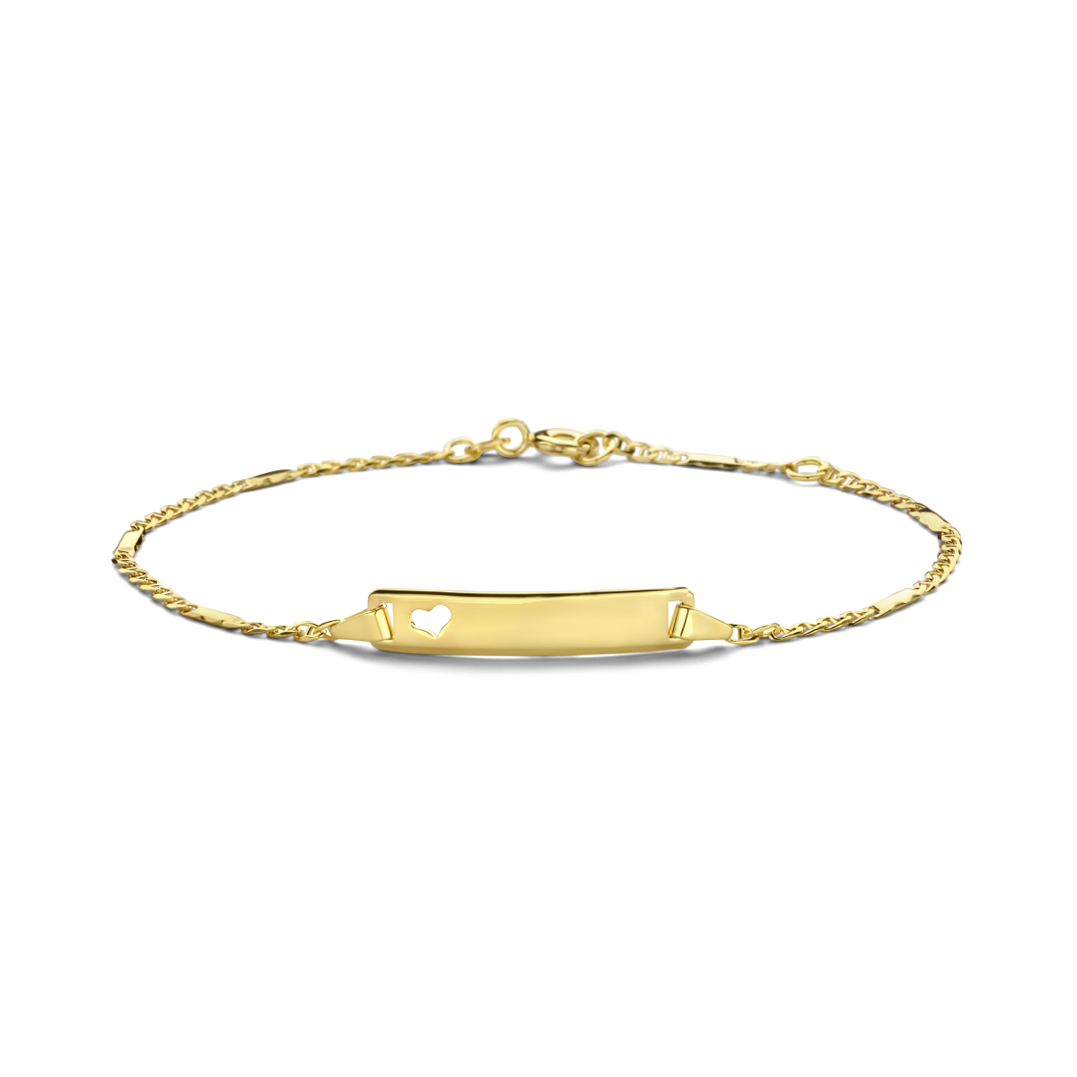 Graveerarmband hart plaat 5,0 mm 18 cm