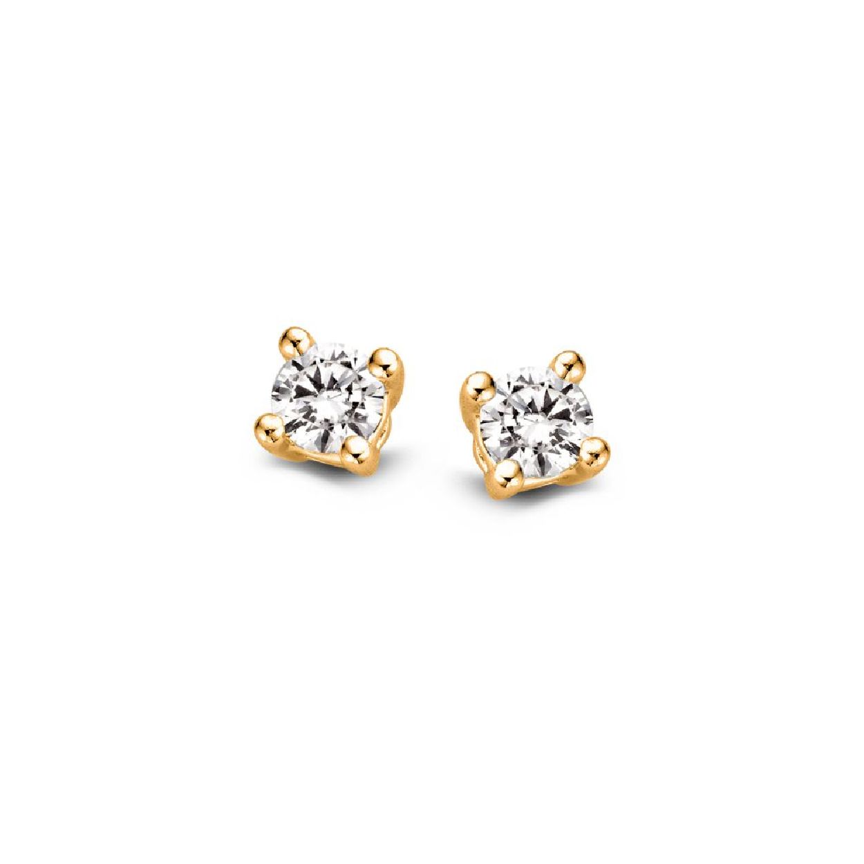 14krt Geelgoud Oorstekers Diamant 0,20 crt. (2x 0,10 crt.)