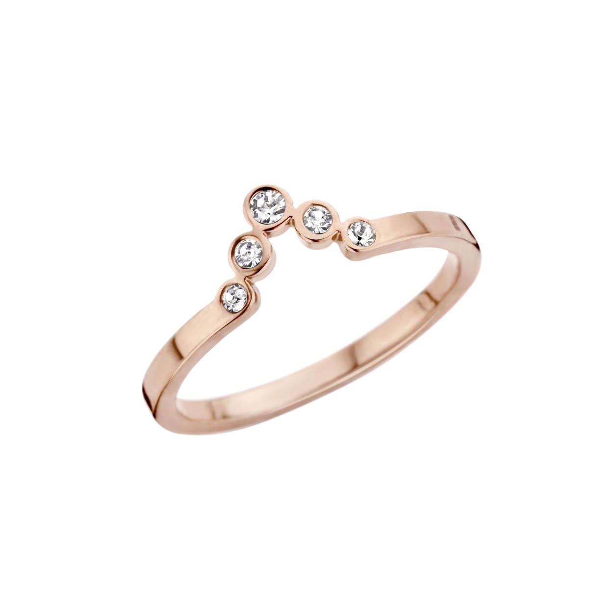 Melano friends pointed cz ring - rosekleurig - dames