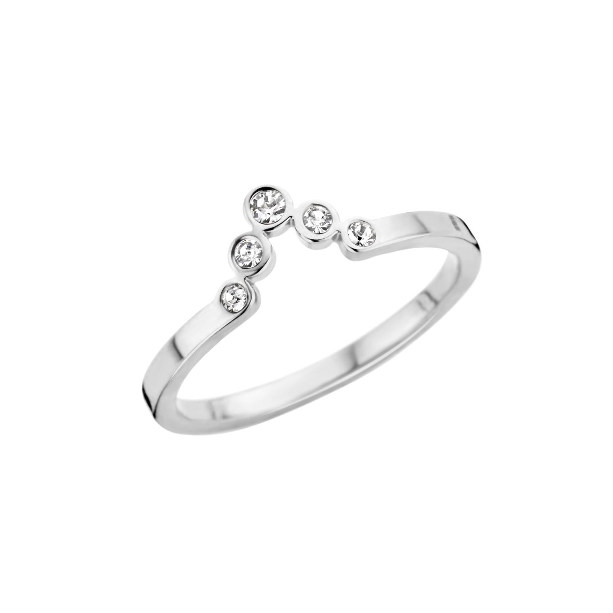 Melano friends pointed cz ring - zilverkleurig - dames - maat 56