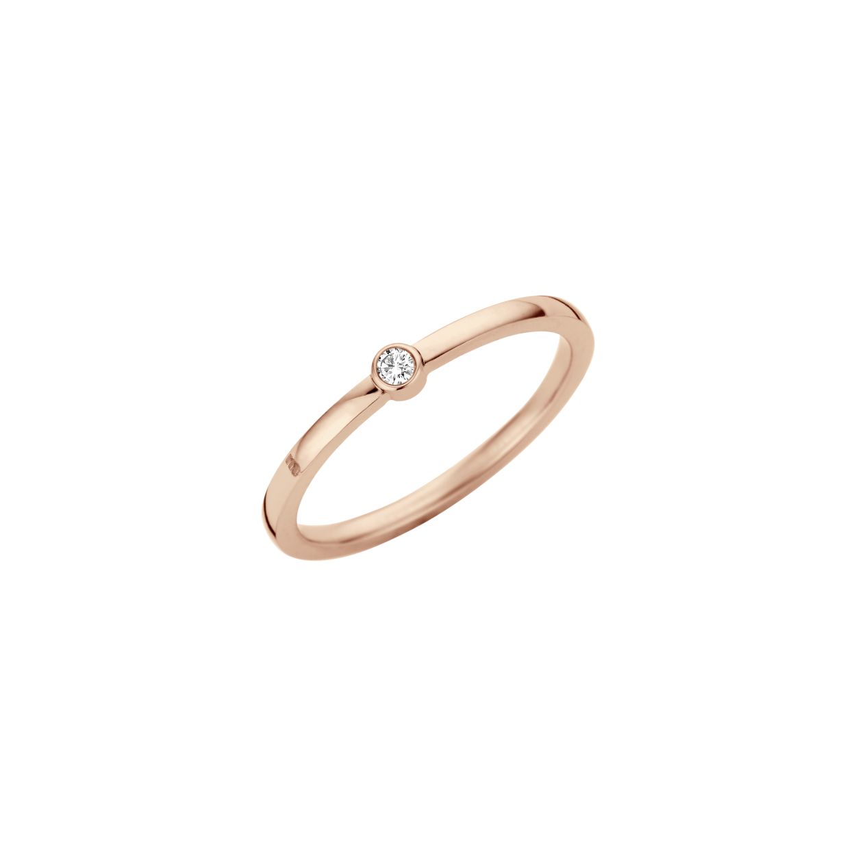 Melano friends mini cz ring - rosekleurig - dames - maat 54