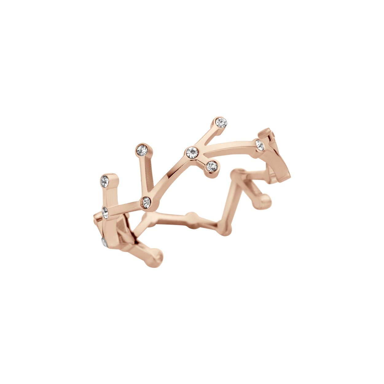 Melano friends galaxy cz ring - rosekleurig - dames - maat 52