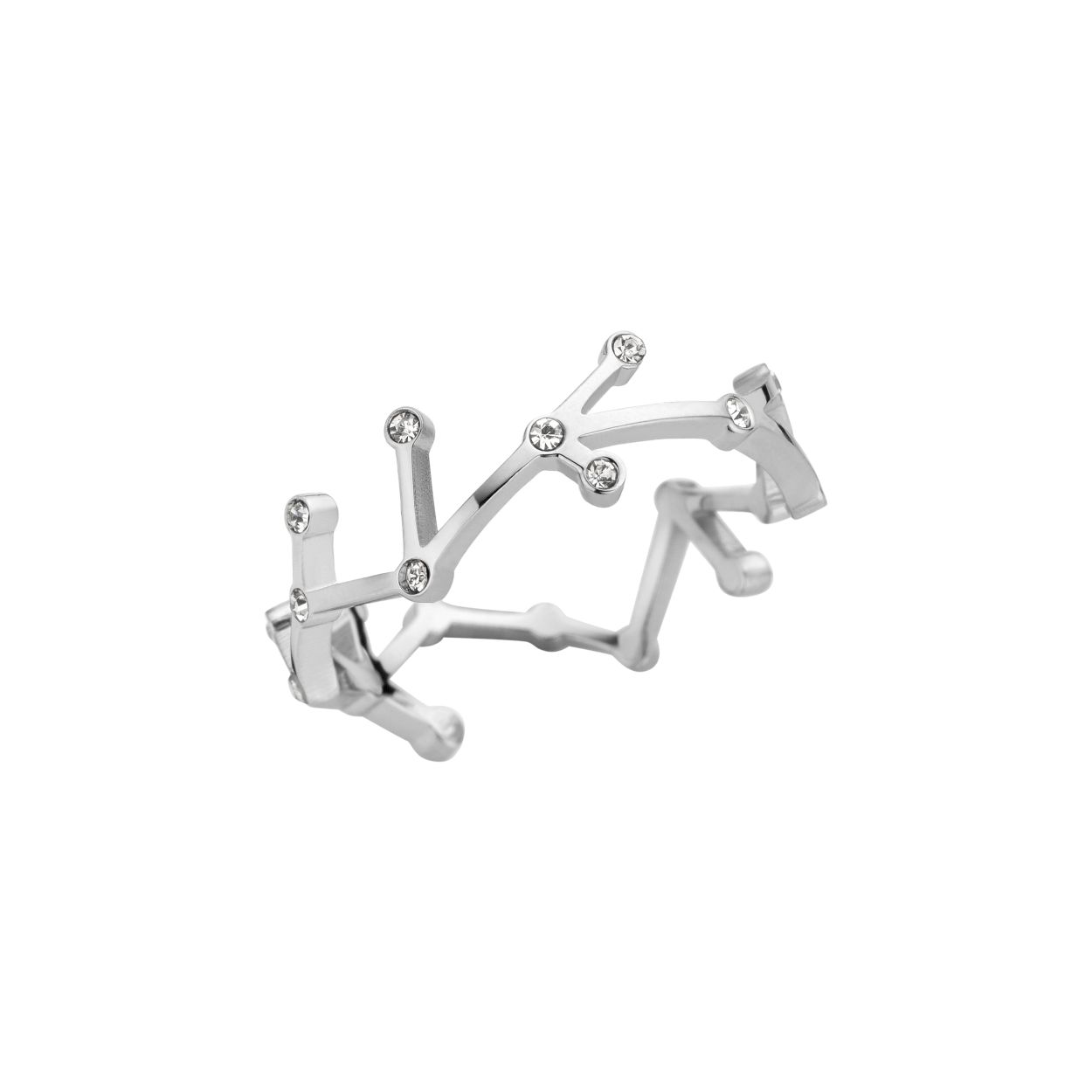 Melano friends galaxy cz ring - zilverkleurig - dames - maat 56