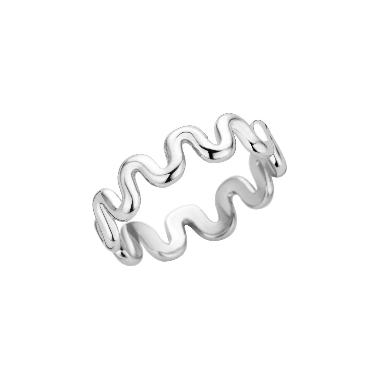 Melano friends crinkle ring - zilverkleurig - dames - maat 56