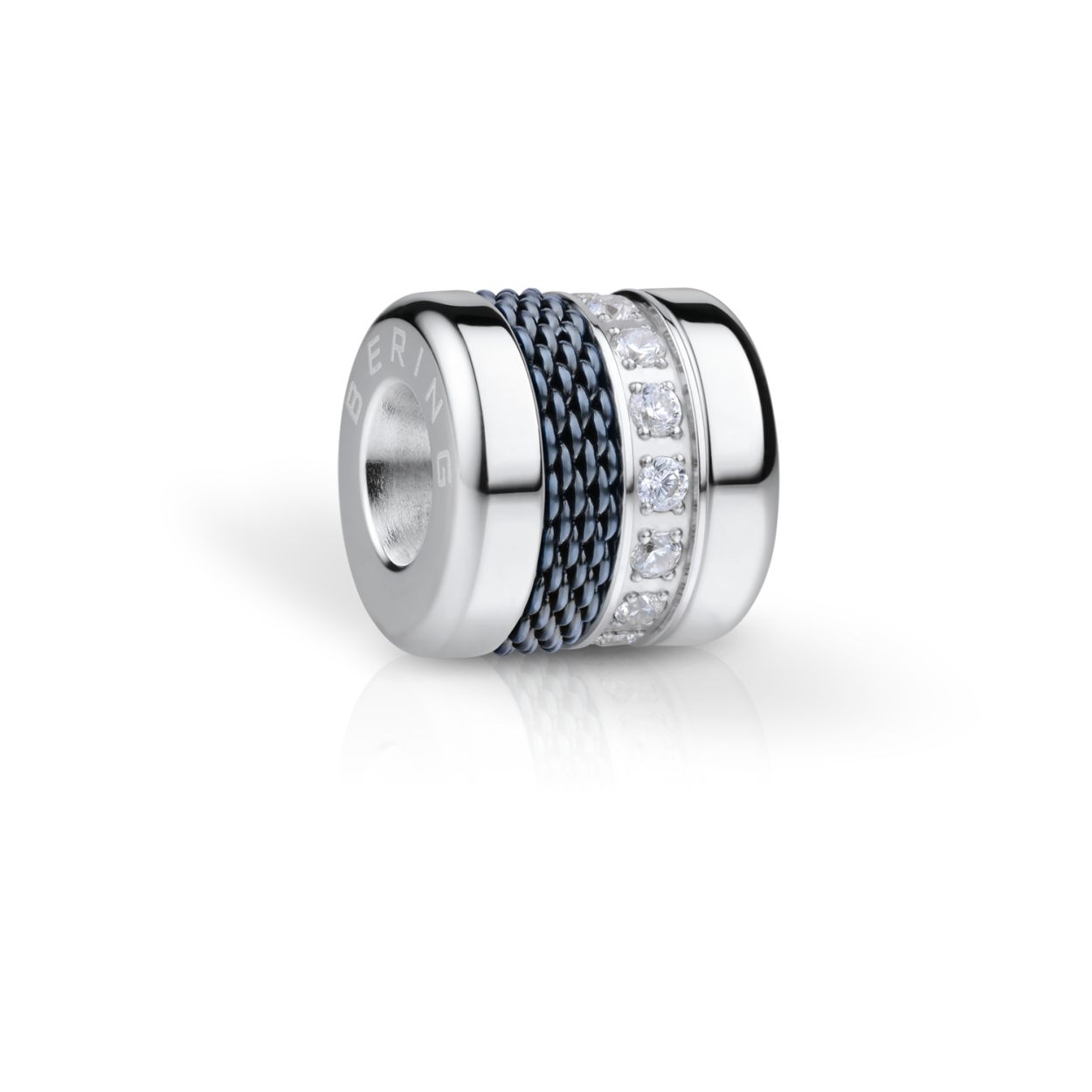 Edelstaal bering Bead stl blue cz stl FRIENDS4EVER-1