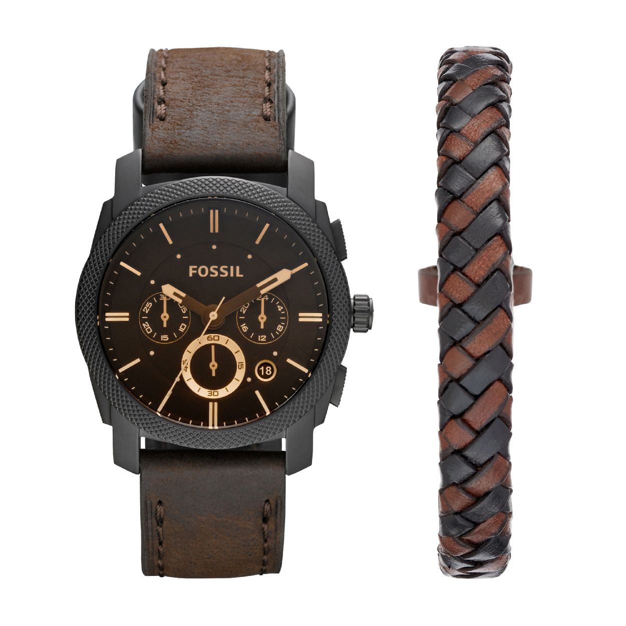 Dit herenhorloge is van het merk Fossil. Het is een chrono horloge met een band gemaakt van leer. De diameter van de kast is 42 mm.
De verdere specificaties van het horloge zijn als volgt:
Bandbreedte (mm): 22
Kastmateriaal: edelstaal
Techniek: quartz